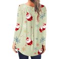 thumbnail image 4 of Blusa informal de manga larga con botones abiertos y cuello redondo para mujer Fridja  bvmnju1756, 4 of 6