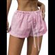 thumbnail image 3 of Pantalones Cortos de Playa de Verano con Cintura con Cordón y Estampado de Rayas para Mujer. Rayas Rosas S, 3 of 10