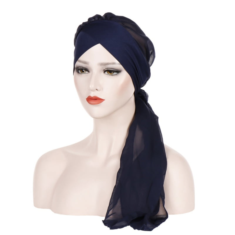 Headscarf Bonnet Women Chemo Beanie Muslim Hijab Turban Cap Hair Loss Wrap Hats