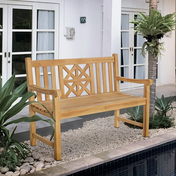 Teak Wood Arizona Outdoor Patio & Garden Bench, 4 Foot