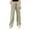 Beige, variant on HXWCHs Plus Size Mom Jeans Women's Casual Loose Fit High Waist Drawstring Pants with Side Pockets for Comfortable Wear M Black