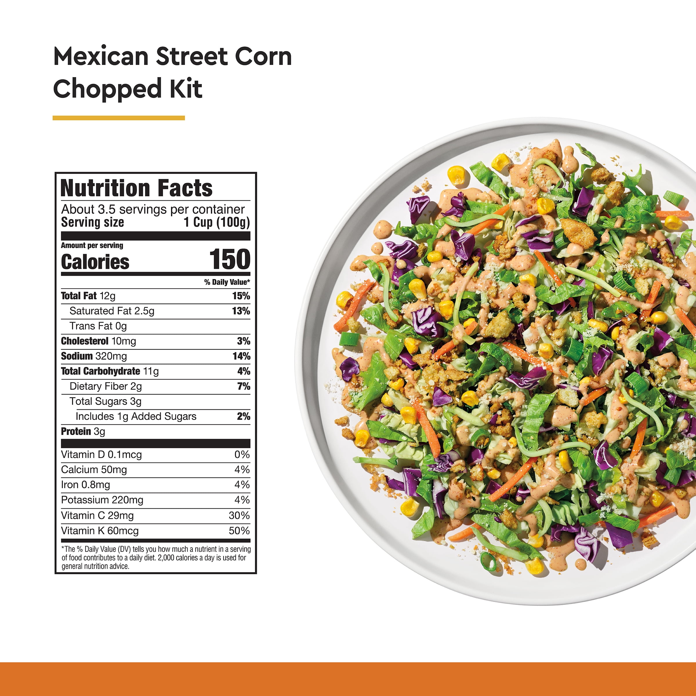 Taylor Farms Mexican Style Street Corn Fresh Chopped Salad Kit, 11.62 oz, Fresh
