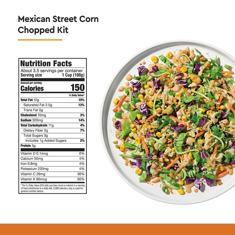 Taylor Farms Mexican Style Street Corn Fresh Chopped Salad Kit, 11.62 oz, Fresh