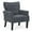 Lava Gray, variant on Magshion Upholstered Armchair, Accent Chair with Wood Leg, Cotton-linen Single Sofa Chair with Tufted Back, for Living Room Bedroom, Dark Yellow