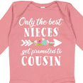 thumbnail image 4 of Inktastic Only the Best Nieces Get Promoted to Cousin Boys or Girls Long Sleeve Baby Bodysuit, 4 of 5