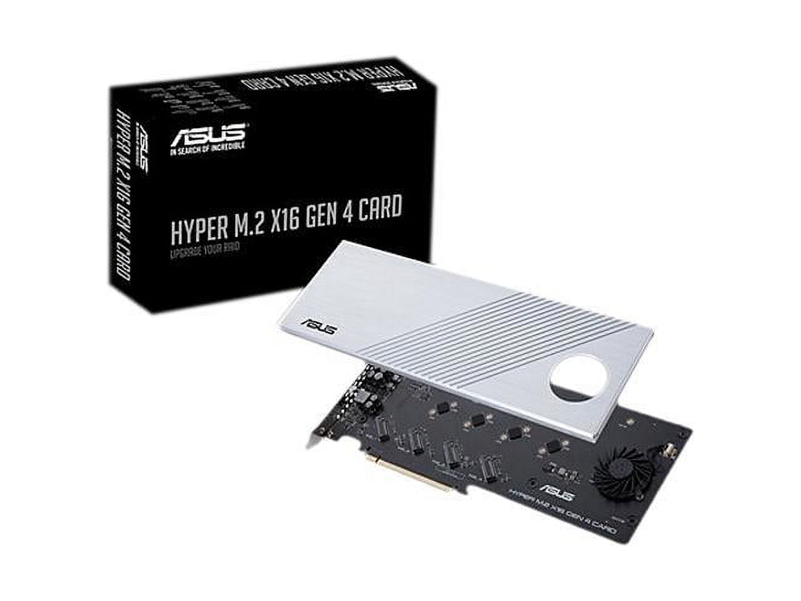 ASUS Hyper m.2 X16 PCIe 4.0 x4 Expansion Card, HYPER m.2 X16 Gen 4, 1 Pack