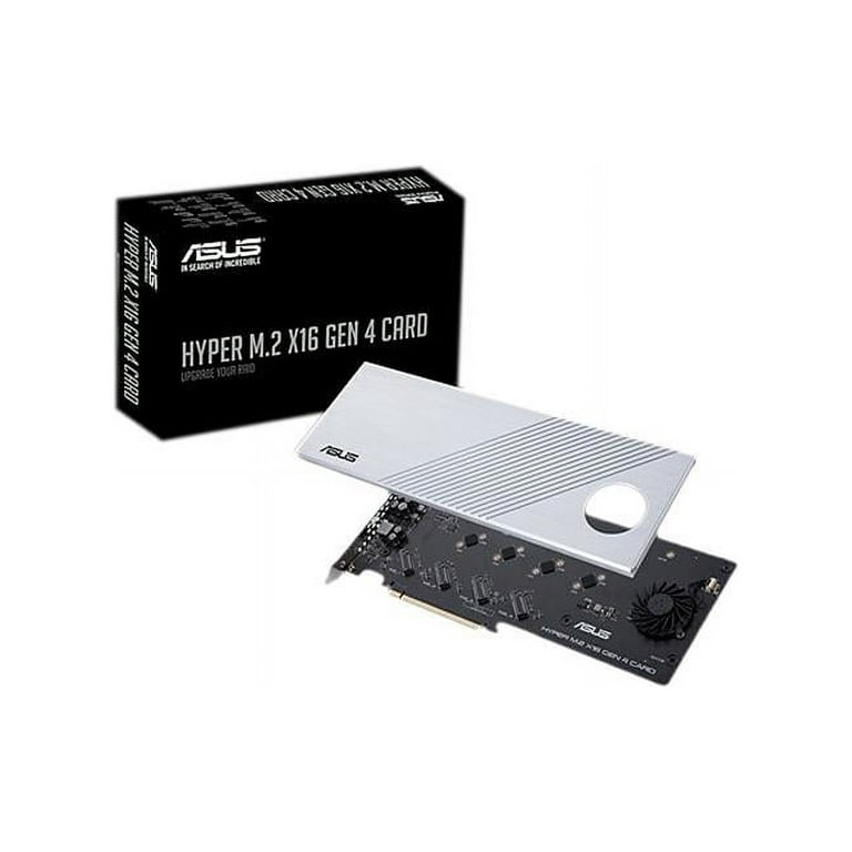 ASUS Hyper M.2 X16 PCIe 4.0 X4 Expansion Card Supports 4 NVMe M.2