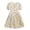 Yellow, variant on Ulitacool Girls Spring Dresses Short Sleeve Summer Country Style Printed Short Sleeved V Neck Dress With Knots And Floral Patterns Classic Playsuit Yellow 8-9 Years