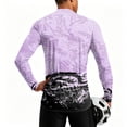 thumbnail image 2 of Dragon Print Quarter Zip Pullover for Men, Long Sleeve Athletic Jersey with Breathable Quick Dry Fabric - Slim Fit Cool Motorcycle Cycling Workout Tops Purple Pink S, 2 of 6