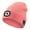 Pink, variant on PONPRNGY Bluetooth Beanie with Light, USB Rechargeable Knit Hat with Headphones Headlampfor Men and Women, Ideal Gift for Christmas Birthday
