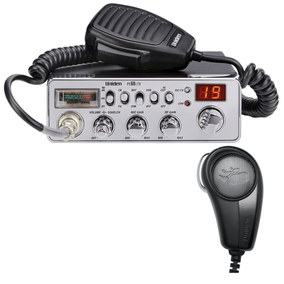 Uniden PC68LTX 40-Channel CB Radio (Without SWR Meter) & BC646 Accessory CB Microphone