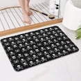 thumbnail image 4 of Black White Skull Cross Pattern Bathroom Rugs Mat,Non Slip Microfiber Bathroom Rug,Rubber Backing,Soft Bathroom Mats for Bathroom Floor,Tub and Shower,17x27in(43x68cm), 4 of 5