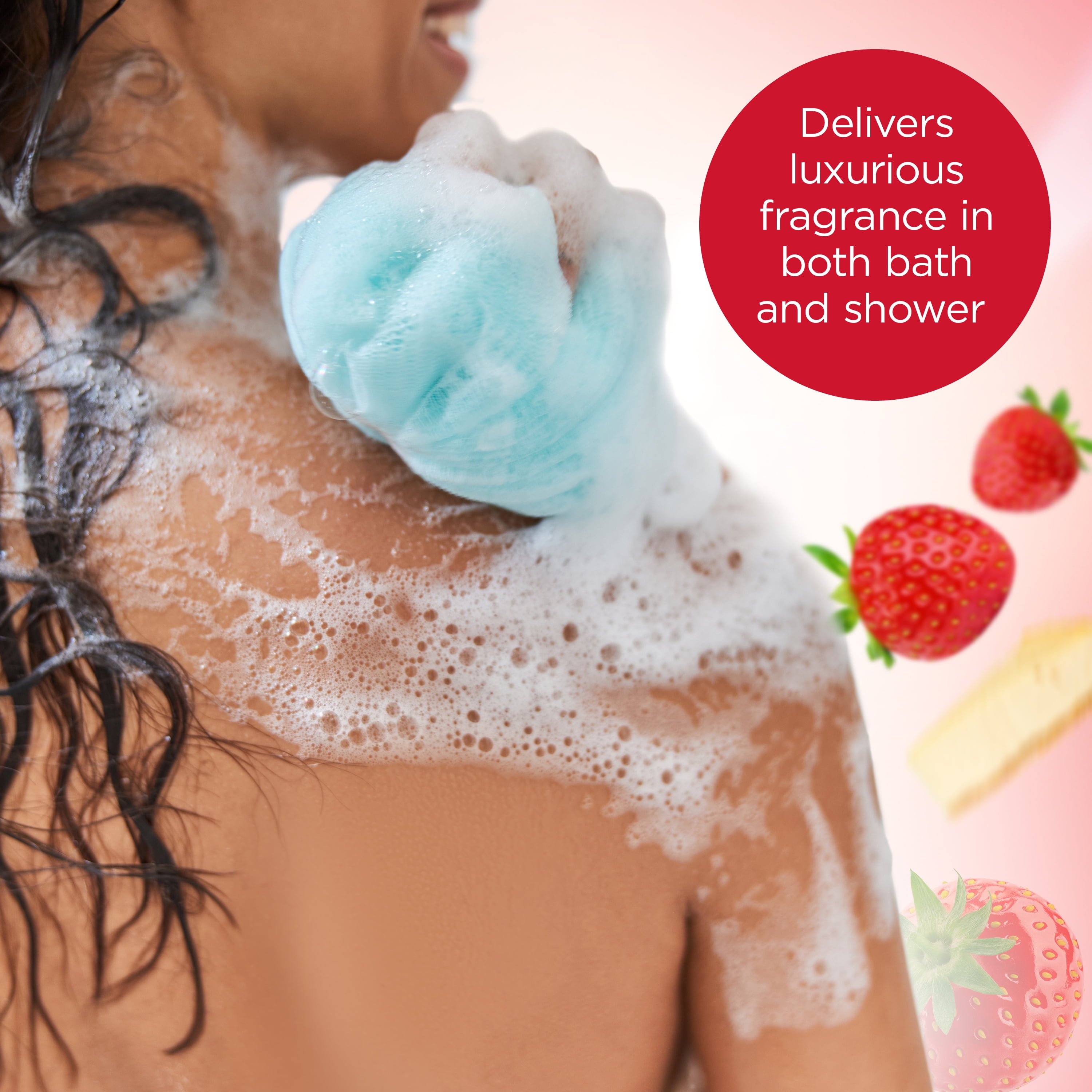 Bodycology Strawberry Cheesecake 2-in-1 Body Wash & Bubble Bath, 16 fl oz