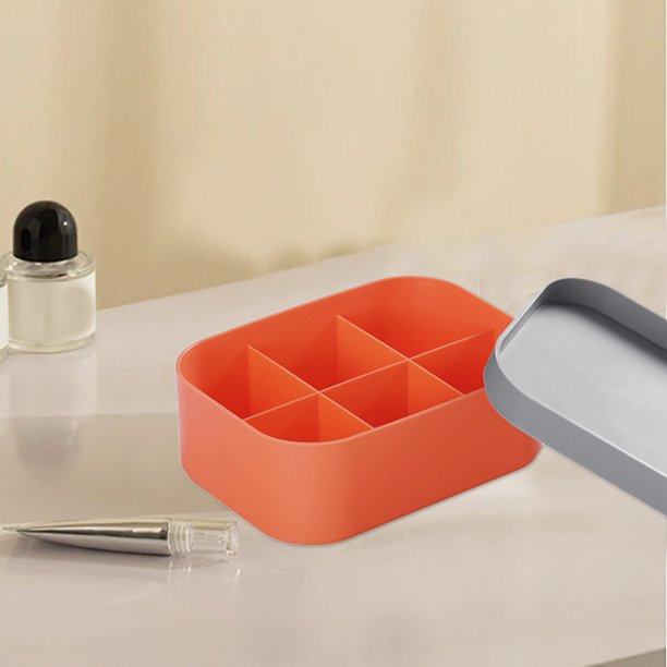 Xihbxyly Despacho de Almacén Caja Abierta Almachinemiento 6 Compartimentos para Cosméticos, Almacenamiento de Plástico para Escritorio, Almacenamiento Miscelanea de Gran Capacidad, Almacenamiento, Al