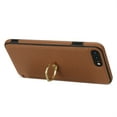 thumbnail image 3 of Allytech iPhone 8 Plus/ 7 Plus Wallet Case, With Ring Holder Stand Shockproof PU Leather Anti-Scratch Cards Holder Slim Shell Cover for Girls Women Wallet Case for Apple iPhone 7 Plus/8 Plus - Brown, 3 of 5
