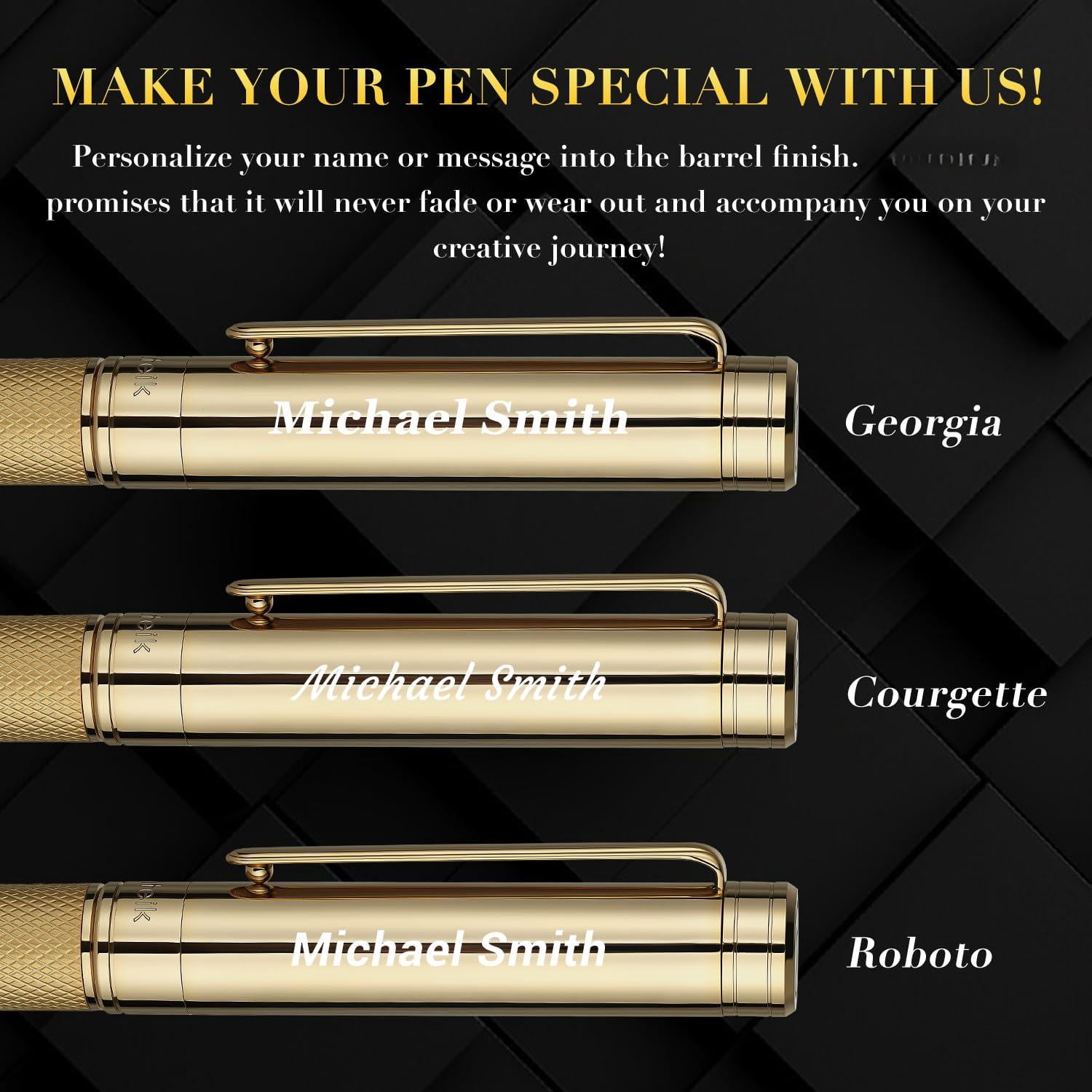 Personalized Rollerball Pen  Stunning Luxury With Mesh Texture Design And Finish Fancy Gift Set For Men & Women Business Signature Executive Office Designer Pens