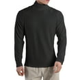 thumbnail image 1 of SOMOWI Men's Tops, Tees & Blouses High Neck Pleated Textured Loose Long Sleeve Stretch Solid Color Black Classic Fall Tees 3XL, 1 of 5