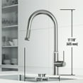 thumbnail image 5 of VIGO Hart Arched Single Handle Pull-Down Spout Kitchen Faucet in Stainless Steel, 5 of 13