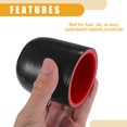 thumbnail image 6 of Unique Bargains 1 Set 55mm 2.17" ID Universal Silicone Hose Cap Intake Vacuum Hose End Plug for Car Silicone Black Red, 6 of 6