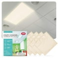 thumbnail image 2 of Fluorescent Light Covers | Fluorescent Light Covers for Ceiling Lights, Classroom, Office, or Light Covers Fluorescent Filter- Eliminates Flicker & Glare - 48" by 24" (4 Pack, Off White), 2 of 5