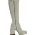 thumbnail image 2 of Circus by Sam Edelman Womens Kylie Faux Leather Block Heel Knee-High Boots, 2 of 3