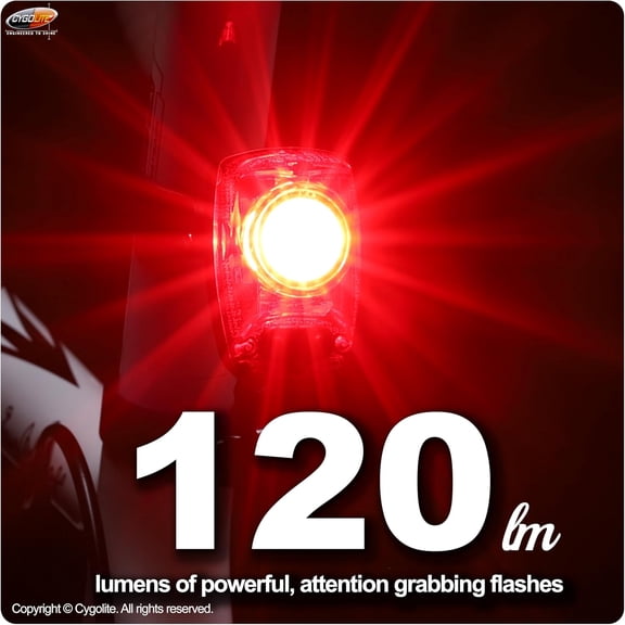 Hotshot 120 Lumen Bicycle Taillight – 7 Modes – Adjustable Flash – Compact – IP64 – USB-C Rechargeable