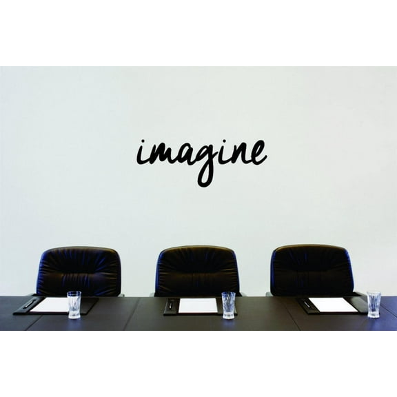 Custom Designs Imagine Text Lettering Life Quote 8 X 32 Inches