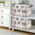 thumbnail image 2 of Yayeee Foldable Storage Basket for Shelves with Handles Set of 2 Waterproof Cloth Bins, Beige Deer, 2 of 7