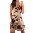 thumbnail image 2 of SMihono Robe d'Été pour Femmes Grande Taille Mode Féminine Imprimée Confortable Sans Manches Décontractée, 2 of 4