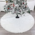 thumbnail image 5 of ESULOMP Christmas Tree Skirt, 31 Inch White Soft Faux Fur Tree Skirts Plush Christmas Decorations, White Ornaments Christmas Tree Skirts Xmas Decorations Indoor Holiday Party Decor, 5 of 9