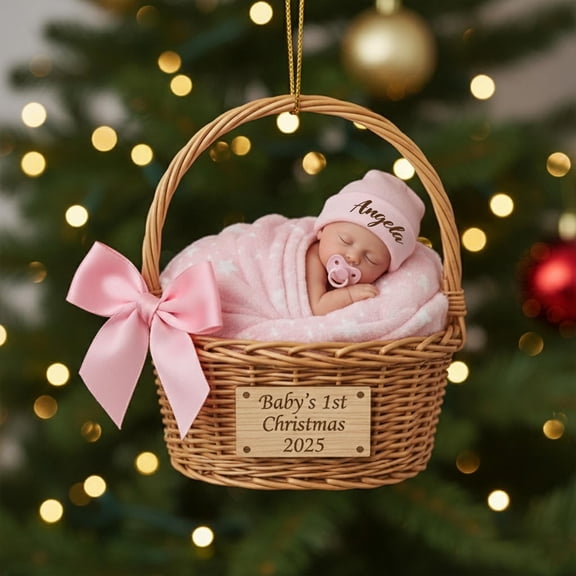 Baby’s First Christmas Acrylic Ornament - Personalized Keepsake Gift