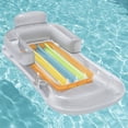 thumbnail image 3 of Fila Flotante Inflable Fila flotante inflable con sillón reclinable de piscina de pasamanos para piscina de verano (transparente) Ndcxsfigh  Para Estrenar, 3 of 5