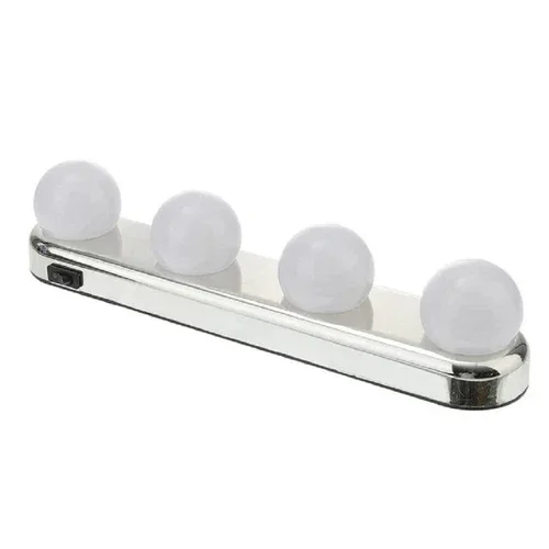 12-Inch Portable 4-Bulb Led Vanity & Makeup Mirror Light For Bathroom Bedroom