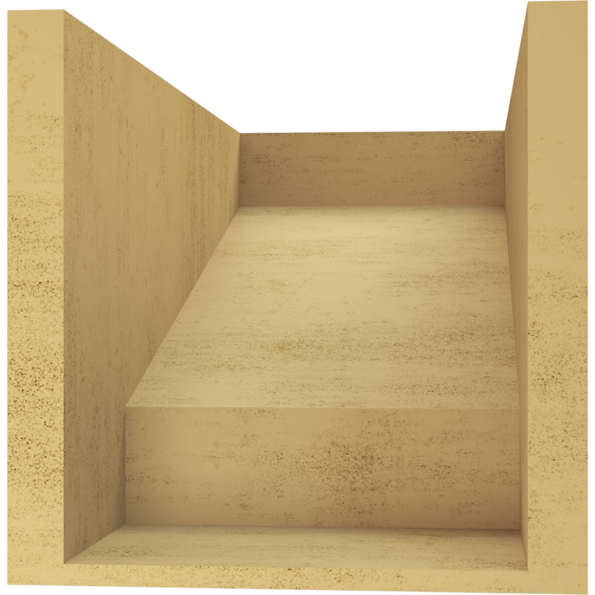 10"W x 20"D x 10"H Wide Clemmons Rough Cedar Woodgrain TimberThane Corbel, Primed Tan