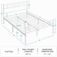 thumbnail image 3 of Yaheetech Metal Platform Bed with Cloud-inspired Design, Full, White, 3 of 7