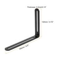 thumbnail image 2 of Uxcell 2Pack Soporte de esquina ajustable en forma de L con ranura, 6.5" x 4.72" soporte, negro, 2 of 6