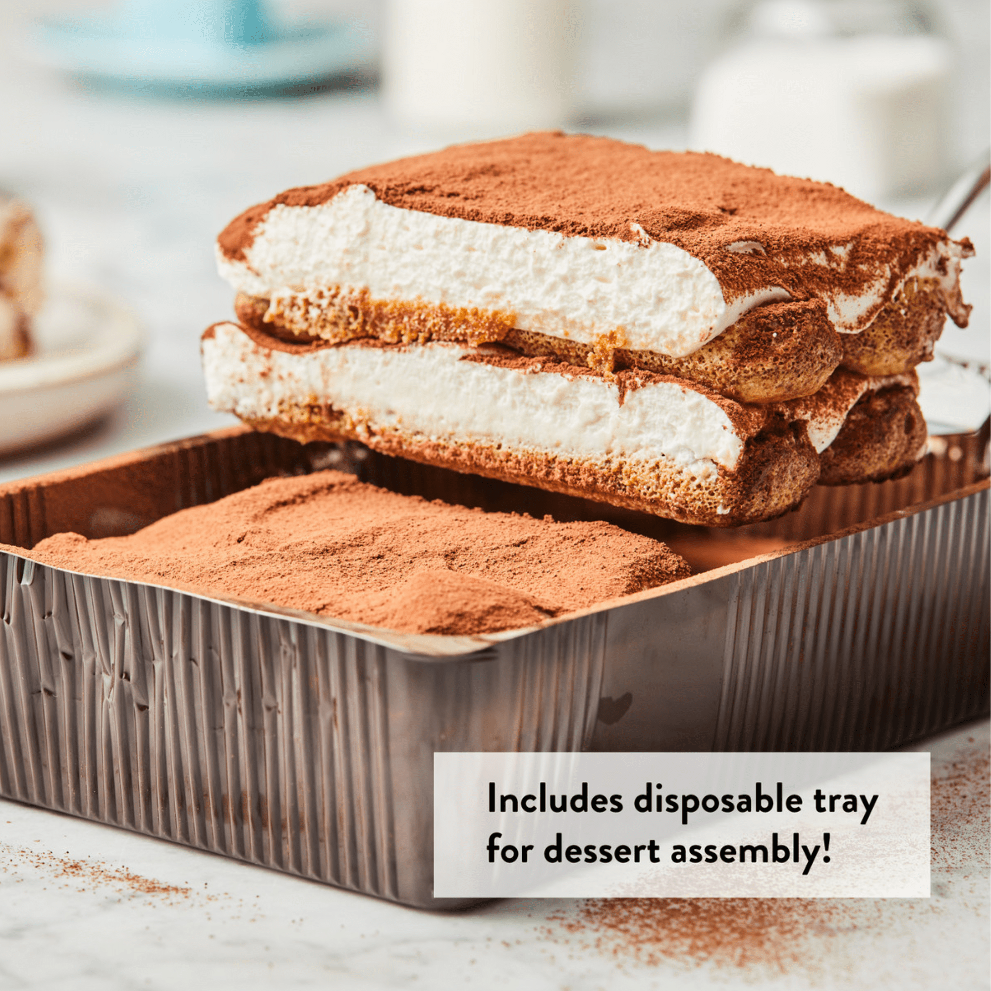 DeLallo Tiramisu Kit, No-Bake Dessert Mix, 7.8 oz Box, (2 Pack