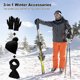 thumbnail image 5 of Conjunto de tres piezas de gorro, bufanda y guantes, cálido y aislante, gorro de punto grueso, 5 of 6
