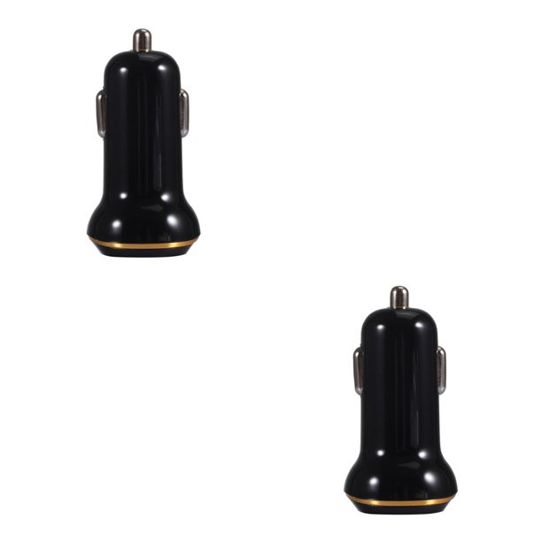 Sidaley 2 puertos USB 3.1A rápido de teléfono para automóvil Adaptador de corriente USB dual rápido Mini LED de Negro 2piezas