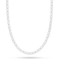 thumbnail image 3 of PORI JEWELERS 925 Sterling Silver 2mm, 3mm, 3.5mm, 5.5mm Flat Mariner/Marina Link Chain Necklace, 3 of 7