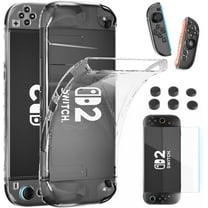 Soft TPU Protective Case for Nintendo Switch 2 - with 4K HD Screen Protector, Joy-Con Cover & 6 Thumb Grips, Shock-Absorption & Anti-Scratch