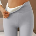 thumbnail image 4 of Black&Friday Deals 2024 VEKDONE Thickened Plush Leggings for Women Solid Color High Waisted Stretchy Pant Slim Warm Long Pants Trendy Tummy Control Yoga Tights Gray XL, 4 of 7