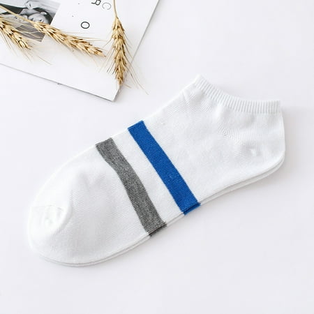 

Corashan Socks 1 Pair Unisex Mixed Color Comfortable Stockings Non-Slip Stripe Short Stockings Socks for Women