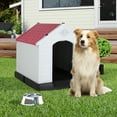 thumbnail image 5 of YRLLENSDAN 34" Dog House Outdoor Insulated Dog Houses for Winter Igloo Dog House with Air Vents & Elevated Floor Waterproof Plastic Dog Houses for Small Medium Large Dogs,Red, 5 of 7
