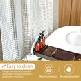 thumbnail image 2 of Ntbay EVA Shower Curtain Liner with 12 Hooks and 3 Weighted Magnets, Heavy Duty Water Repellent Shower Curtain for Bathroom Shower Stall, Mildew/Mold-Resistant, Clear White Checkered, 72"x72", 2 of 8