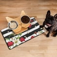 thumbnail image 2 of Wildflower Dog Food Mat - Butterfly Floral, Waterproof Pet Feeding Placemat, 2 of 4