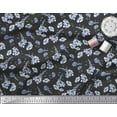 thumbnail image 2 of Soimoi Blue Rayon Fabric Leaves & Floral Decor Fabric Printed BTY 42 Inch Wide, 2 of 3