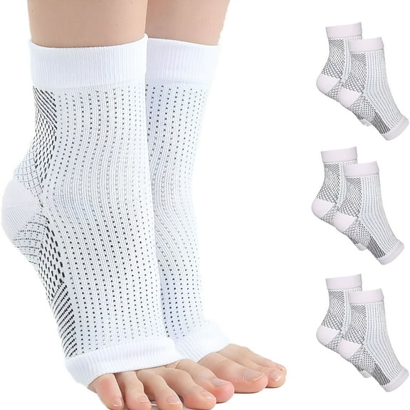 TELOLY 3 Pairs Soothe Relief Socks Neuropathy Socks for Men Women