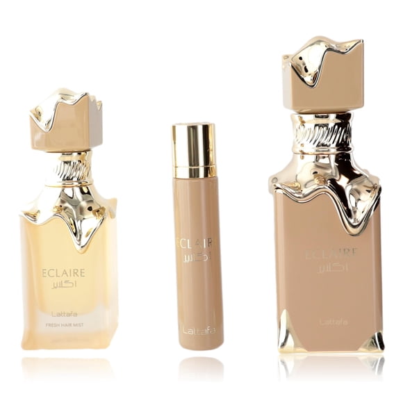 Aerosol EDP Perfume Lattafa Eclaire de 100 ml y aerosol EDP de viaje de 10 ml