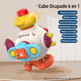 thumbnail image 1 of Cubo Sensorial 6 en 1 de Cohete, Juguete Montessori de Agarre, Panel Interactivo Espacial, Regalo para Bebés 6+ Meses, 1 of 6